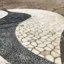 宜昌 黄金麻冰裂纹地铺石工地铺装案例