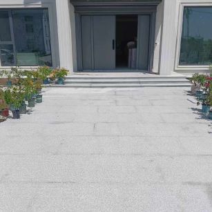 宜昌 芝麻白花岗岩地铺石地面铺装