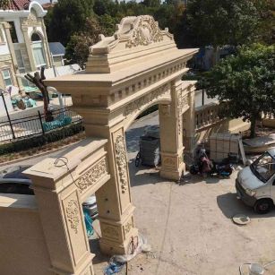 宜昌 黄金麻荔枝面花岗岩别墅门楼