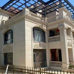 宜昌 黄金麻花岗岩荔枝面别墅外墙干挂