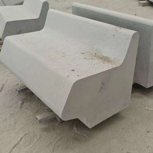 宜昌 芝麻白花岗岩异形坐凳，石凳