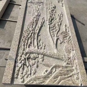 宜昌 黄金麻雕刻板浮雕迎客松