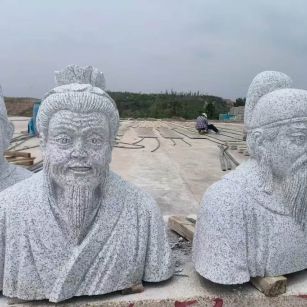 宜昌 白麻花岗岩石材人物立体雕刻