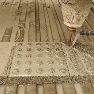 宜昌 芝麻白花岗岩石材盲人石、盲道石、盲点石