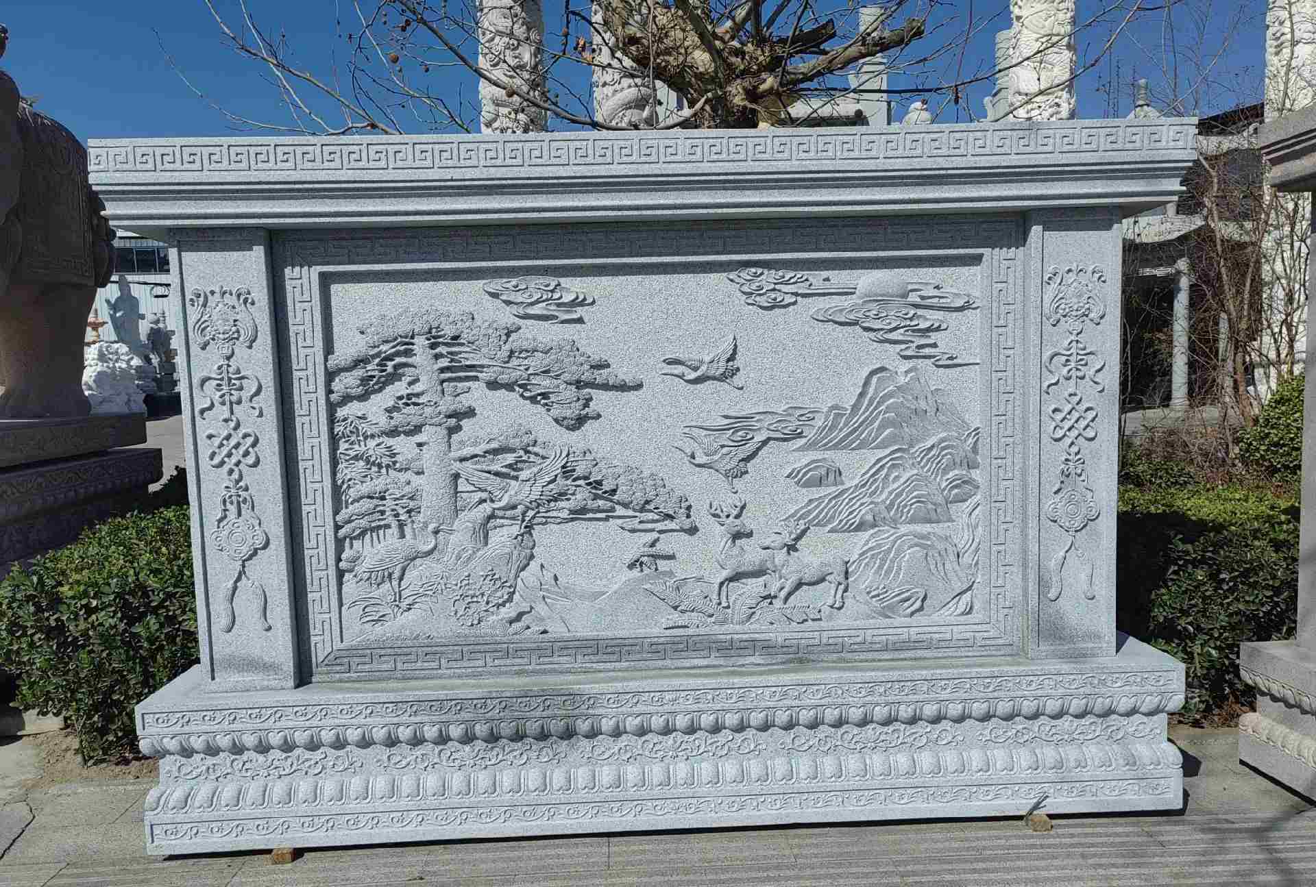 宜昌 芝麻白大型照壁，屏风，影壁