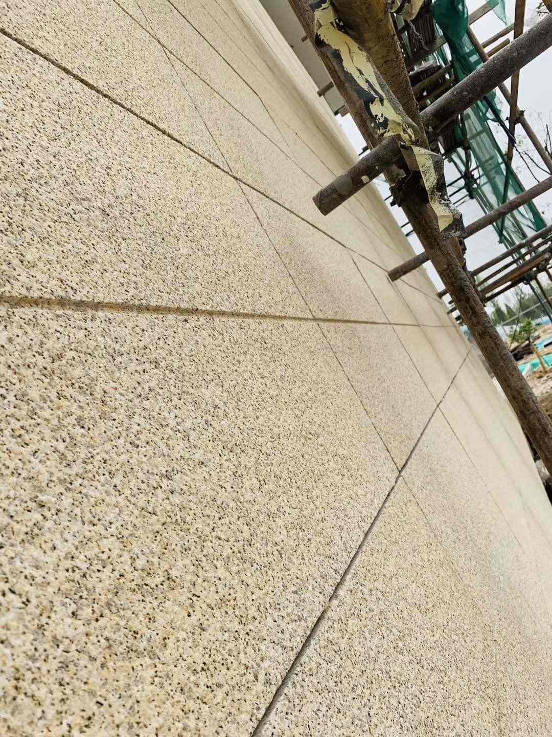 宜昌 黄金麻花岗岩荔枝面外墙干挂石材效果示例