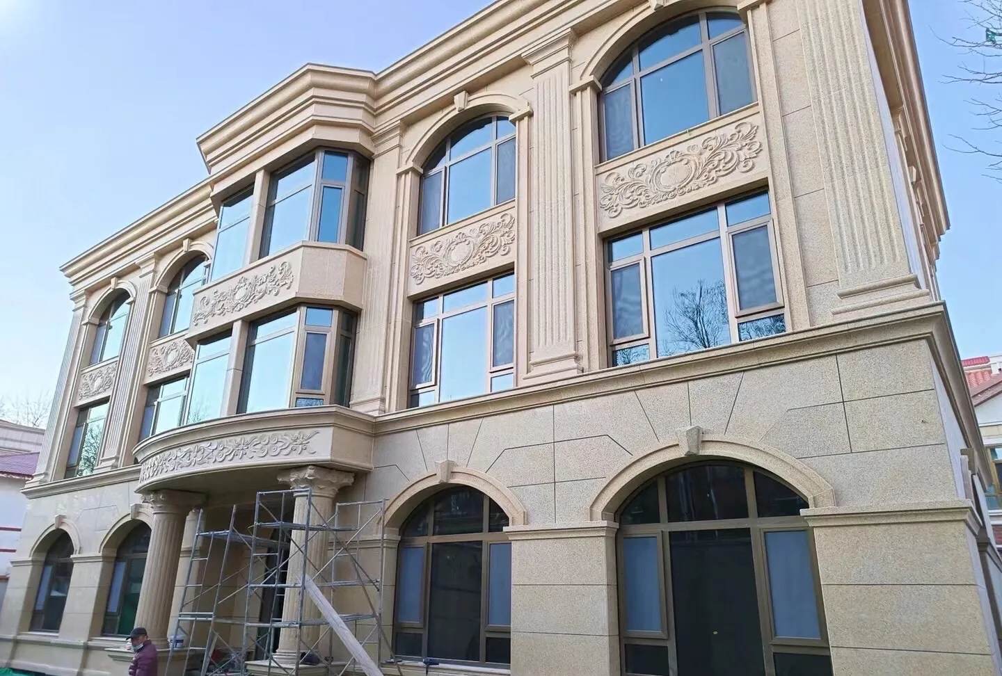 宜昌 黄金麻花岗岩别墅外墙干挂