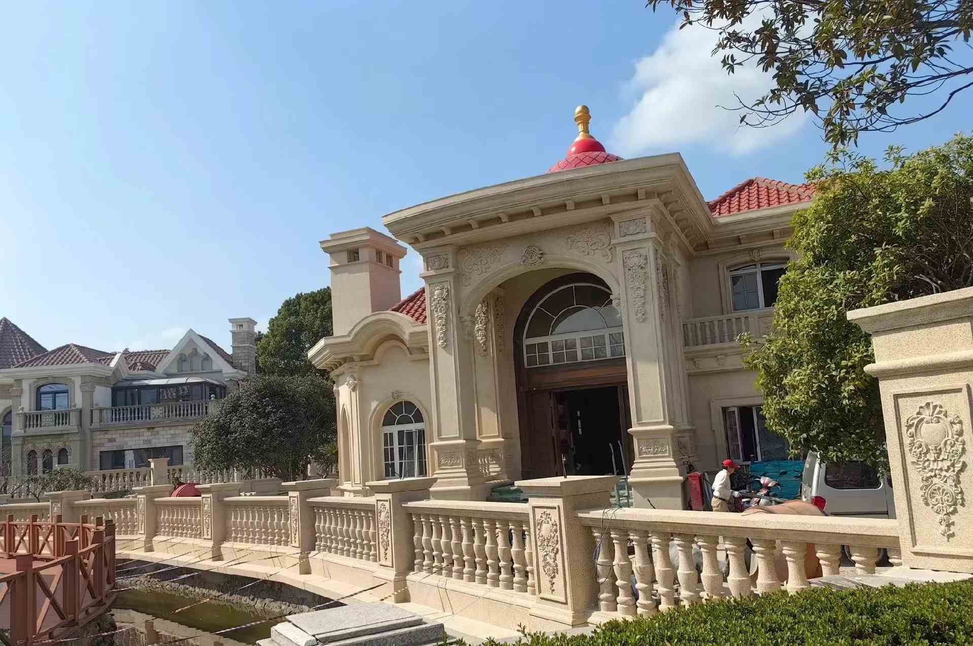 宜昌 黄金麻花岗岩欧式别墅