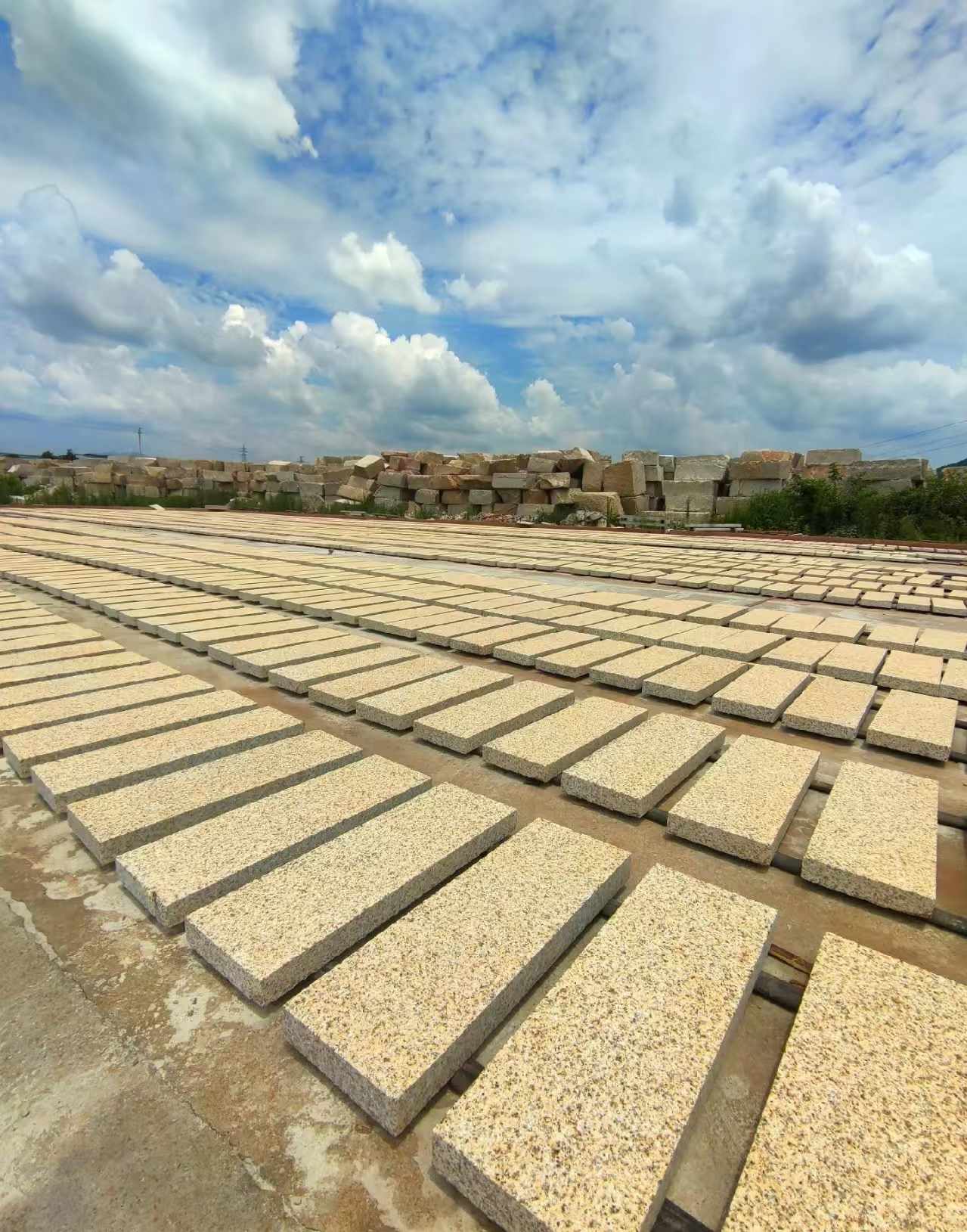 宜昌 黄金麻荔枝面花岗岩石材地铺石防护中