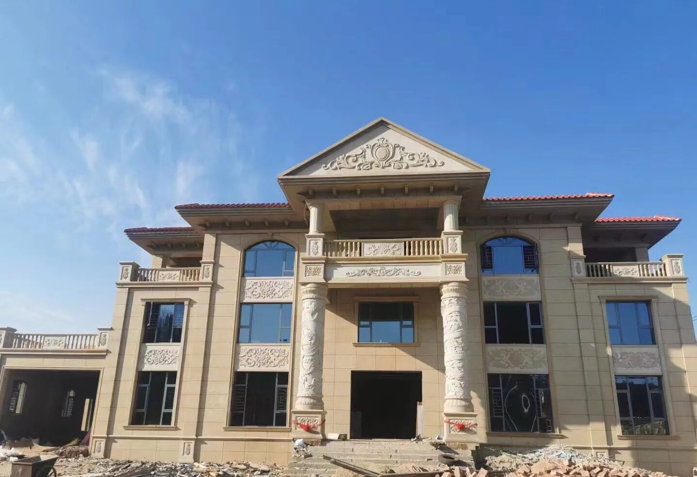 宜昌 黄金麻花岗岩别墅外墙干挂