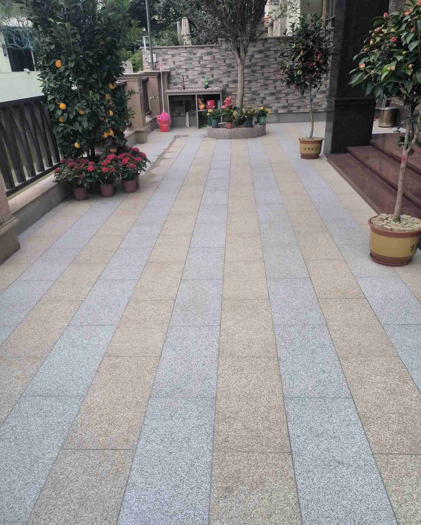 宜昌 黄金麻白麻荔枝面庭院铺装展示